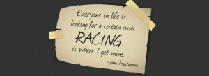 Racing Quote facebook profile cover