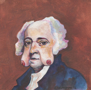 Dit meisje tekent borsten op de gezichten van presidenten