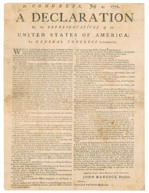 The Unanimous Declaration of the Thirteen United States of America
