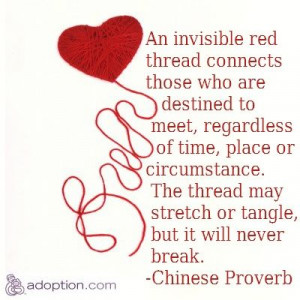 an invisible red thread connects those who are destined to meet - it ...
