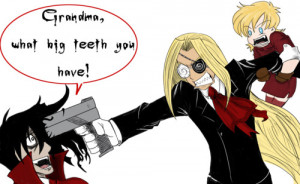 love to irritate Integra. I think she likes it too. As u can see.