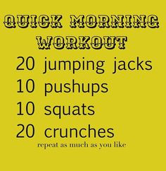 Quick morning exercise before work on the days you overslept and don't ...