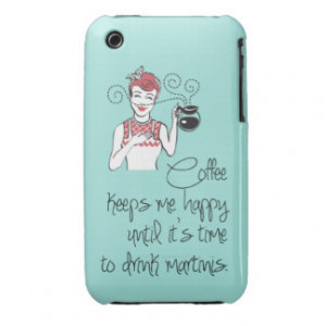 Vintage Coffee & Martinis iPhone 3G/3GS Case Case-Mate iPhone 3 Cases
