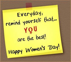 You are the Best ! – Happy Women’s Day