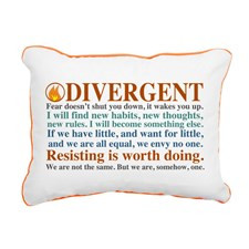 Divergent Quotes Rectangular Canvas Pillow for