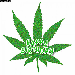 happy birthday 420 animated marijuana leaf photo ...