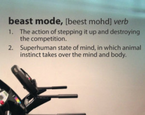GYM Motivation Wall Sticker, Beast Mode Definition ...