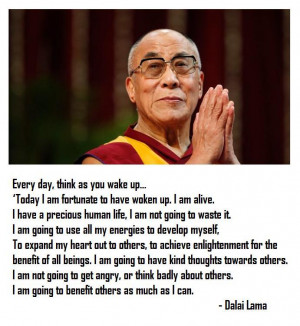 Dalai Lama morning meditation