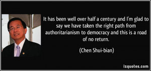 It has been well over half a century and I'm glad to say we have taken ...