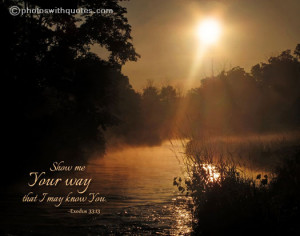 Bible Verse Picture - By His Light I walk through darkness - Job 29:3