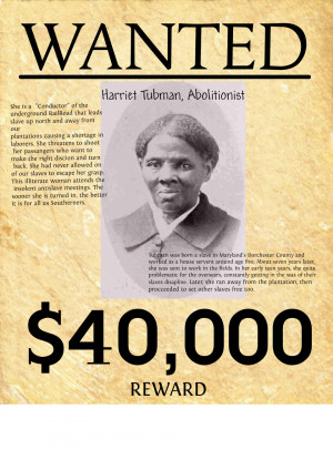 Harriet Tubman wanted poster
