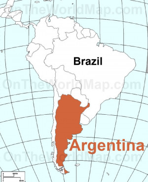 Argentina South America On Map