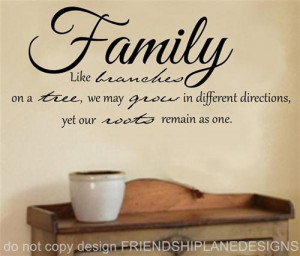 Like Branches Tree Family Vinyl Wall Quote Words Cal Lettering