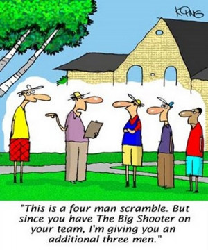 Golf Cartoon: 4 Man Scramble - Jerry King