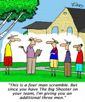 Golf Cartoon: 4 Man Scramble - Jerry King