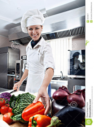 Female Chef Cooking Woman Chef