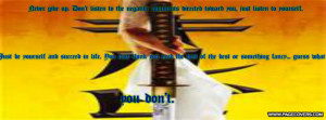 Samurai Trainer Inspirational Quote Cover Comments