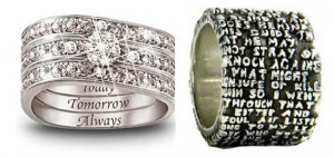 Some wedding rings, however, have rather weird engravings - some funny ...