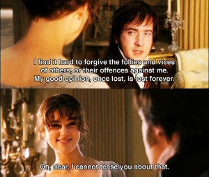 Elizabeth Bennet And Mr. Darcy 2005 Mr. darcy: maybe it's that i
