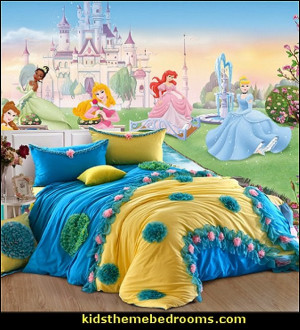 Disney Dancing Princess wall mural roommates-flower bedding girls ...