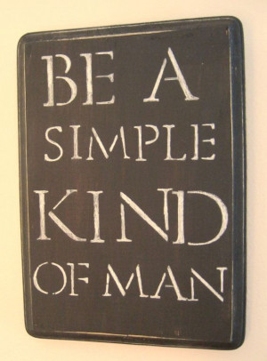 Simple Man Quote Wall Plaque black by MaryBettyBoutique on Etsy, $18 ...