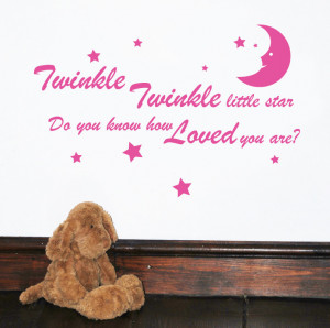 Twinkle Twinkle Little Star Wall Sticker Quote by Serious Onions Ltd ...