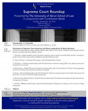 Supreme Court Roundup Presented by Akron Law in conjunction with ...