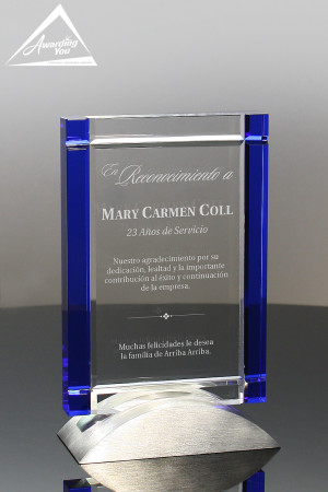 Blue Tablet Crystal Award-Awarding You