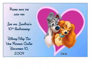 found this site, its got ideas for a Lady and the Tramp wedding.