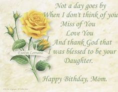 happy birthday to mother in heaven quotes | That Fallen' Angel: Happy ...