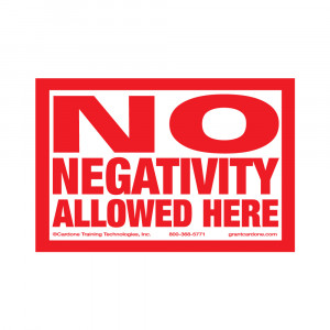 No Negativity Sign