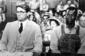 Atticus Finch and Tom Robinson during the trial