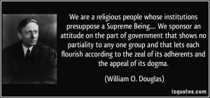 are a religious people whose institutions presuppose a Supreme Being ...