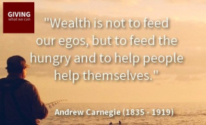is not to feed our egos but to feed the hungry and to help people help ...