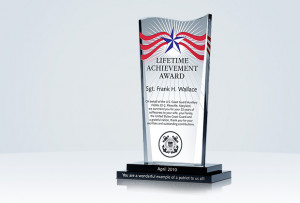 Outstanding Achievement Award Plaque Military achievement plaque
