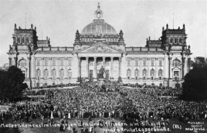 ... of the Reichstag against the Treaty of Versailles (