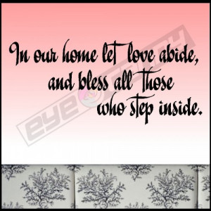 In Our Home...Wall Words Quotes Sticker Decals Sayings | EyeCandySigns ...