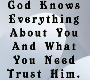 God know everything about you
