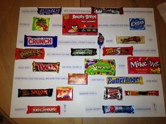 Secret football player candy board! More