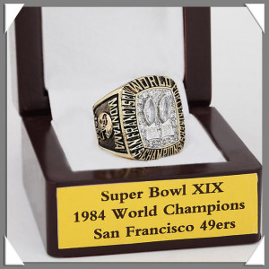 ... 1984 Super Bowl XIX MONTANA World Champions Football Championship Ring