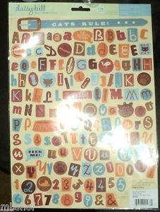 Details about CATS RULE ALPHABET & SAYINGS STICKER SHEET scrapbooking ...