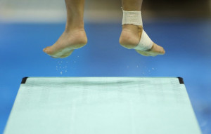 Springboard Diving Diver Jumps...