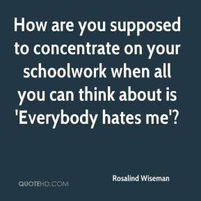 Rosalind Wiseman - How are you supposed to concentrate on your ...