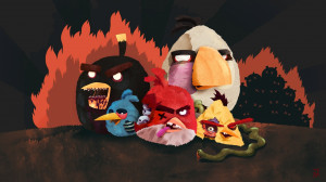 Angry Birds Zombies wallpaper