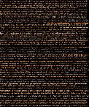 GLaDOS Quotes 2 by dragontamer75