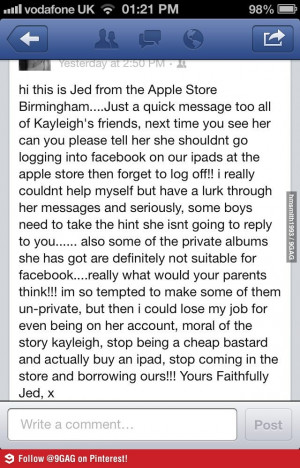 Not suitable for Facebook