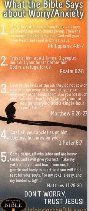 Worry/Anxiety bible Verses