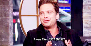 was like, JUST DO IT! || Sebastian Stan || #actors #quotes