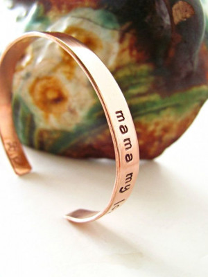 Single Copper Cuff for Quotes, Mantras, Identification or Sayings for ...
