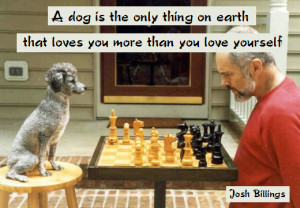 ... on earth that loves you more than you love yourself (Josh Billings